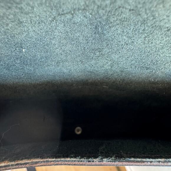 Vintage Moroccan Dark Tooled Leather Saddle Crossbody Bag - Boho Chic - Picture 8 of 10